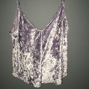 velvet light purple tank top small